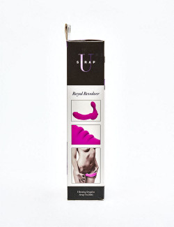 Vibrating Strapless silicone strap on Dildo Strap U Royal revolver packaging