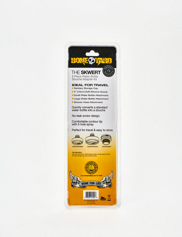 Water bottle douche adapter kit from Bone Yard