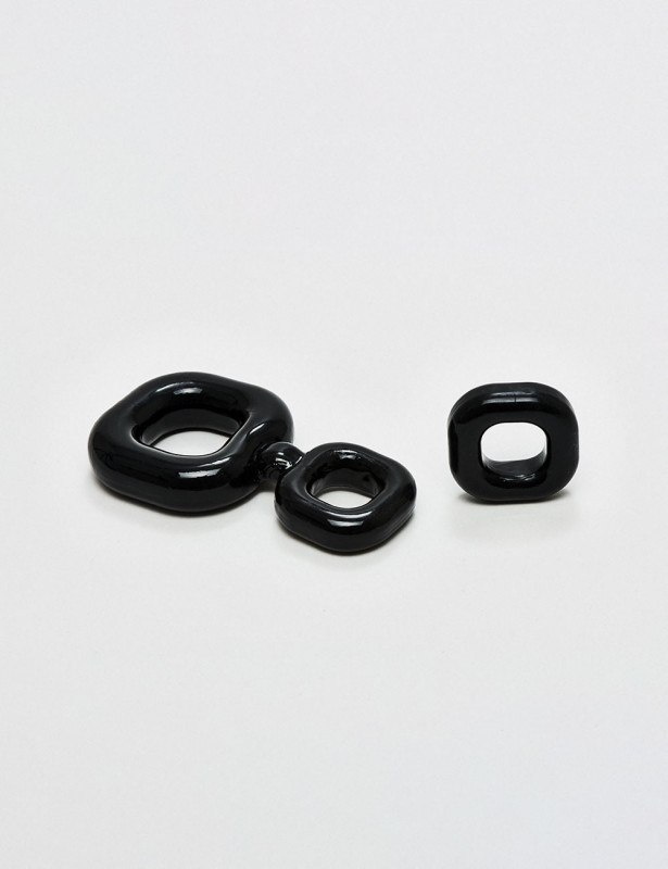Boner kit of 2 Black TPR Cock Rings from Sport Fucker