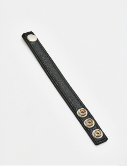 Black Leather Cock Ring from Black Label