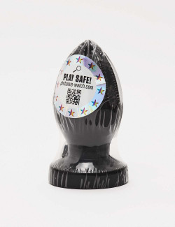 12cm squeezer-shaped Butt Plug from All Black