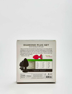 Set of 3 Diamond Butt Plug front packaging