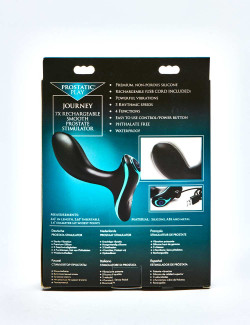Black Vibrating Prostate Massager Journey front packaging