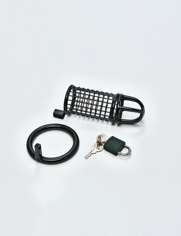 BDSM Chastity Cage from Black Line detail
