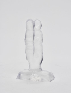 Transparent anal plug 10cm Two Fingers Zizi XXX packaging