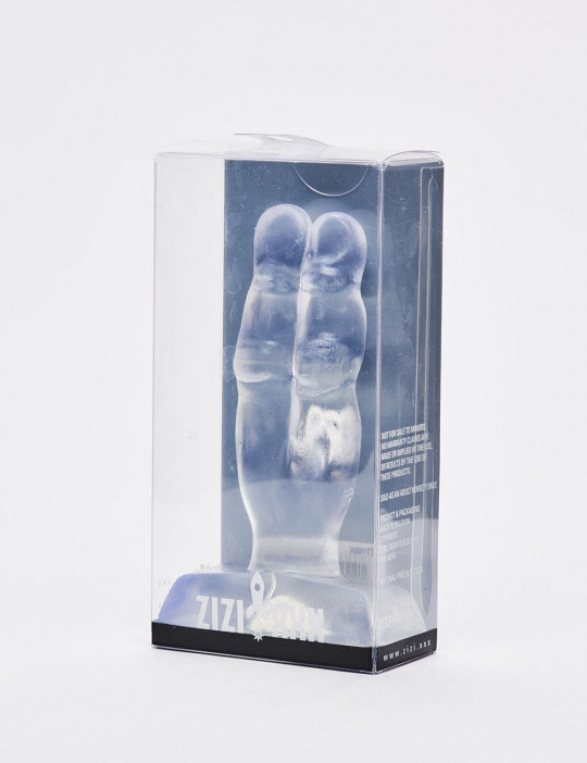 Transparent anal plug 10cm Two Fingers Zizi XXX packaging