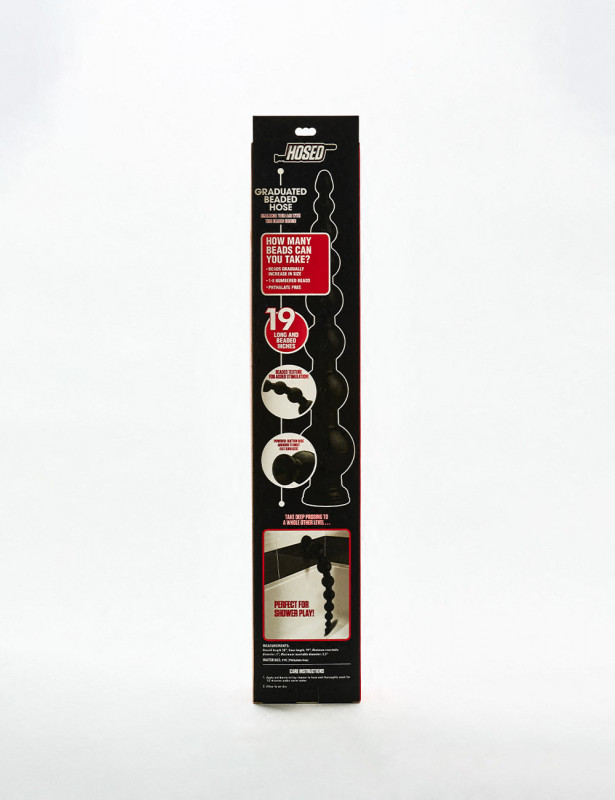 Big Dildo Graduated Bead Hose 48cm from Hosed back packaging