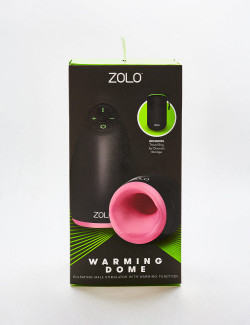 Warming Dome Vibrating Masturbator by Zolo packaging