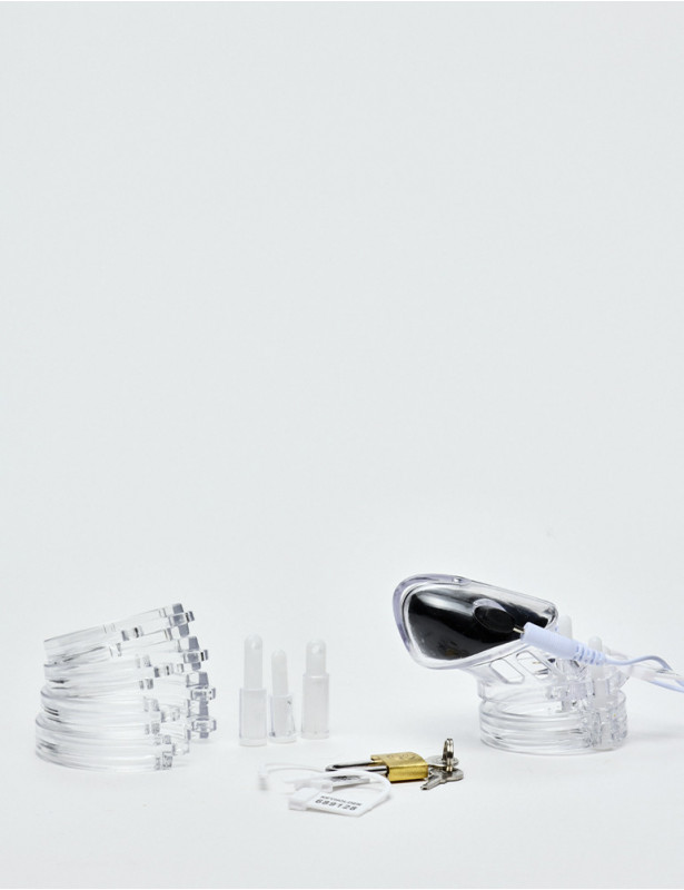 Transparent Chastity Volts Cage by Brutus kit