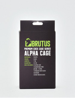 Transparent Chastity Alpha Cage by Brutus packaging